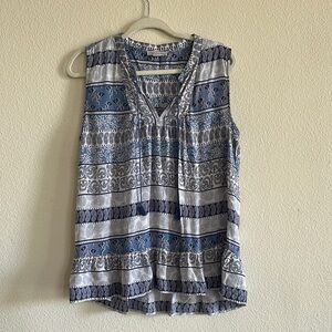 Vintage blue seeveless women’s Top Large